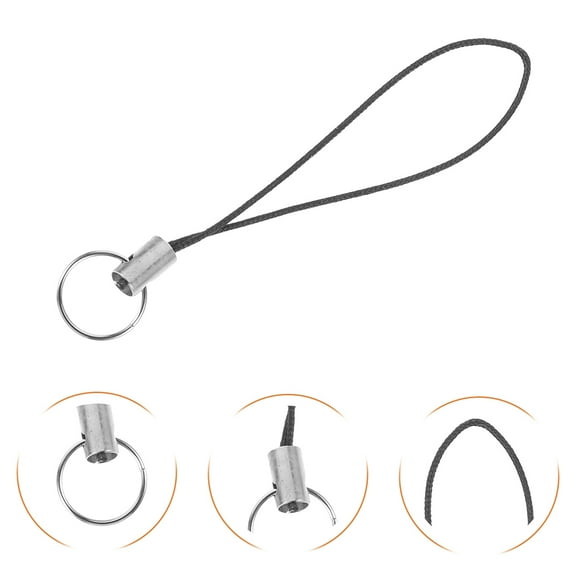 MLINS 200pcs Phone Hanging Rope With Ring Diy Keychain Lanyard Phone Decoration Anti-Lost Polyester Cord Phone Accessories Charm