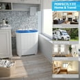 thumbnail image 2 of ROVSUN 11LBS Portable Washing Machine, Electric Mini Twin Tub Washer with Spin Dryer, Washer(7LBS) and Spinner(4LBS),, 2 of 8