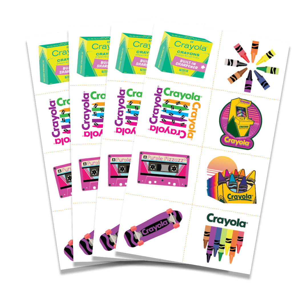 Crayola Retro Tear and Share Tattoos