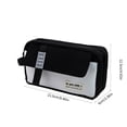 thumbnail image 3 of HOARBOEG Flip Style Design Pen Case Multi-Layer Pencil Case, Extra Pockets for Organization, Black Cloth Pencil Pouches Compact Size for Backpacks & Travel, 3 of 5