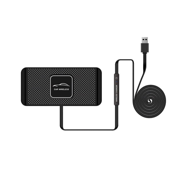 Cargador Inalámbrico Para Automóvil Cargador Inalámbrico Antideslizante Carga Segura Cargador Inalámbrico De Manos Libres Para Almohadilla De Teléfono Para Automóvil Yuarrent VI004545-00