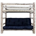 thumbnail image 2 of Montana Collection Twin Bunk Bed over Full Futon Frame w/ Mattress, Ready to Finish, 2 of 5
