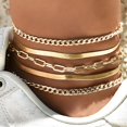 thumbnail image 2 of LAICAIW Gold Bracelets for Women Chunky Chain Bracelets for Girls Stackable Bangle Bracelets Paperclip Link Bracelets Gifts for Birthday Valentines Day, 2 of 7