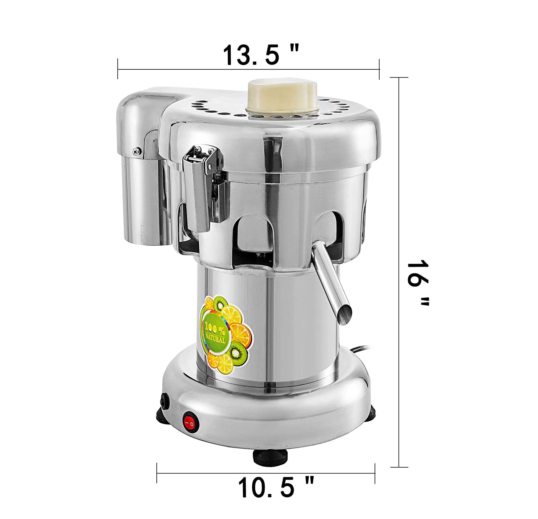 KFFKFF Commercial Juice Extractor Heavy-Duty Juicer with Durable Aluminum and Stainless Steel Design for Efficient Fruit and Vegetable Juicing