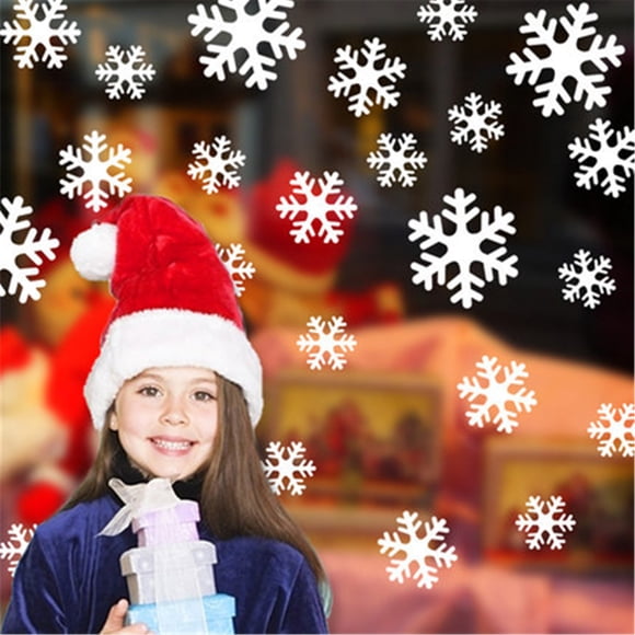 Affordablo 2025 Peel And Stick Backsplash Clearance Christmas Snowflake Wall Stickers New Year Shop Window Stickers Glass Cabinet Door Creative Stickers