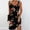 Black, variant on Sakmal Floral Casual Summer Dresses for Women Basic Black Comfort Fit Sleeveless Mid-Length Slip Dress