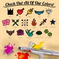 thumbnail image 2 of 8 Color 1oz Custom Body Art Airbrush Temporary Tattoo Paint Set Ink Kit Stencil, 2 of 4