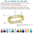thumbnail image 3 of Ccjcinata Sterling Silver women's high school class rings-graduation class rings for women 2023-class rings for women high school customizable (Sterling Silver - Gold Plated), 3 of 9