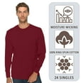 thumbnail image 6 of Lane Seven Heavyweight Long Sleeve T-Shirt, Heavy Tee Shirt 100% Ringspun Cotton Crewneck Tee (Chestnut , L), 6 of 7