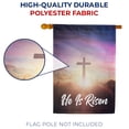 thumbnail image 4 of America Forever He is Risen Easter Day House Flag 28 x 40 inch Double Sided Cross Religious Decorative Small Spring Holiday Seasonal Easter Day Flags for Outdoor Yard Lawn Decoration, 4 of 5