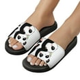 thumbnail image 5 of GZHJMY Stylish Slides for Women Men, Two Happy Sleeping Cartoon Panda Bears Soft Flexible Slip-on Sandals Slippers, 5 of 7