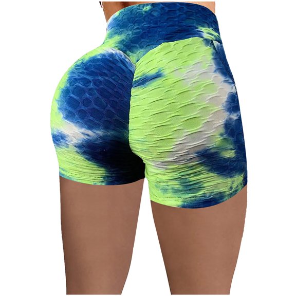 Tejiojio Womens Shorts Summer Clearance Women Short Multicolor Pocket Tight High Waist Elasticity Sports Yoga Pants