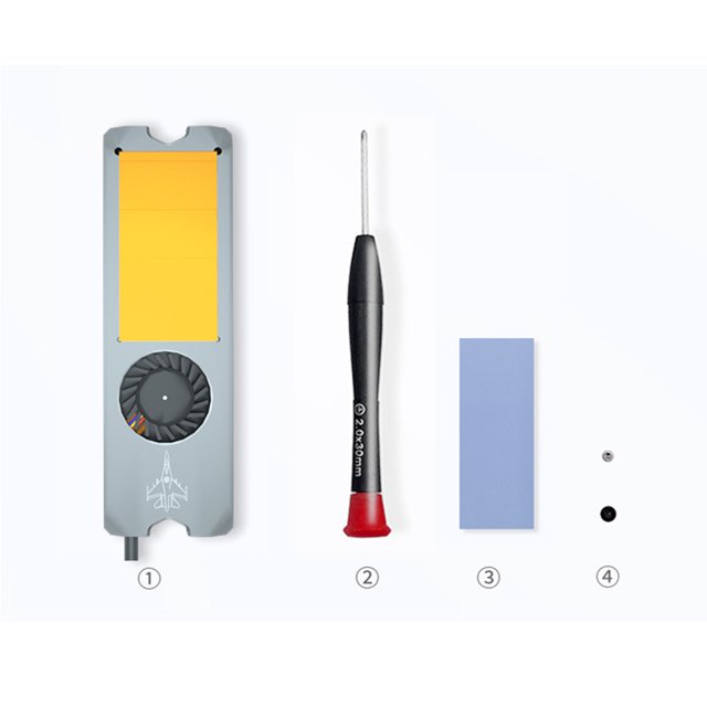 Disipador De Calor JEYI M.2 SSD NVMe NGFF Disipador de calor M 2 2280 Radiador de disco duro de estado sólido Likrtyny Para estrenar