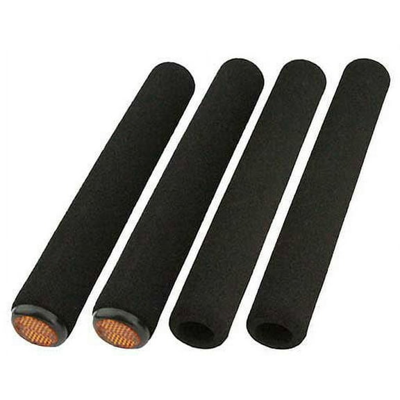 Road Foam Grips 4-Piece Set Black. Bike grips, bicycle grips, lowrider grips, beach cruiser grips, mountain bike grips