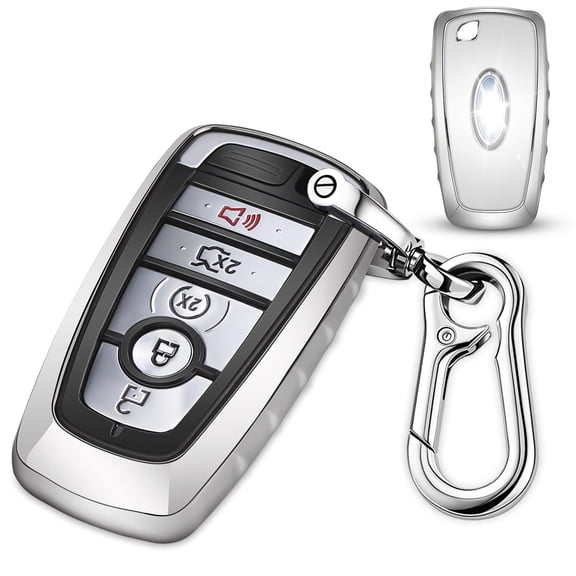 for Ford Key fob Cover,TPU Car Key Case Protector with Keychain Compatible with 2017 2018 2019 Ford Fusion F150 F250 F350 F450 F550 Edge Explorer Escape Mustang 3/4/5 buttons Smart Key