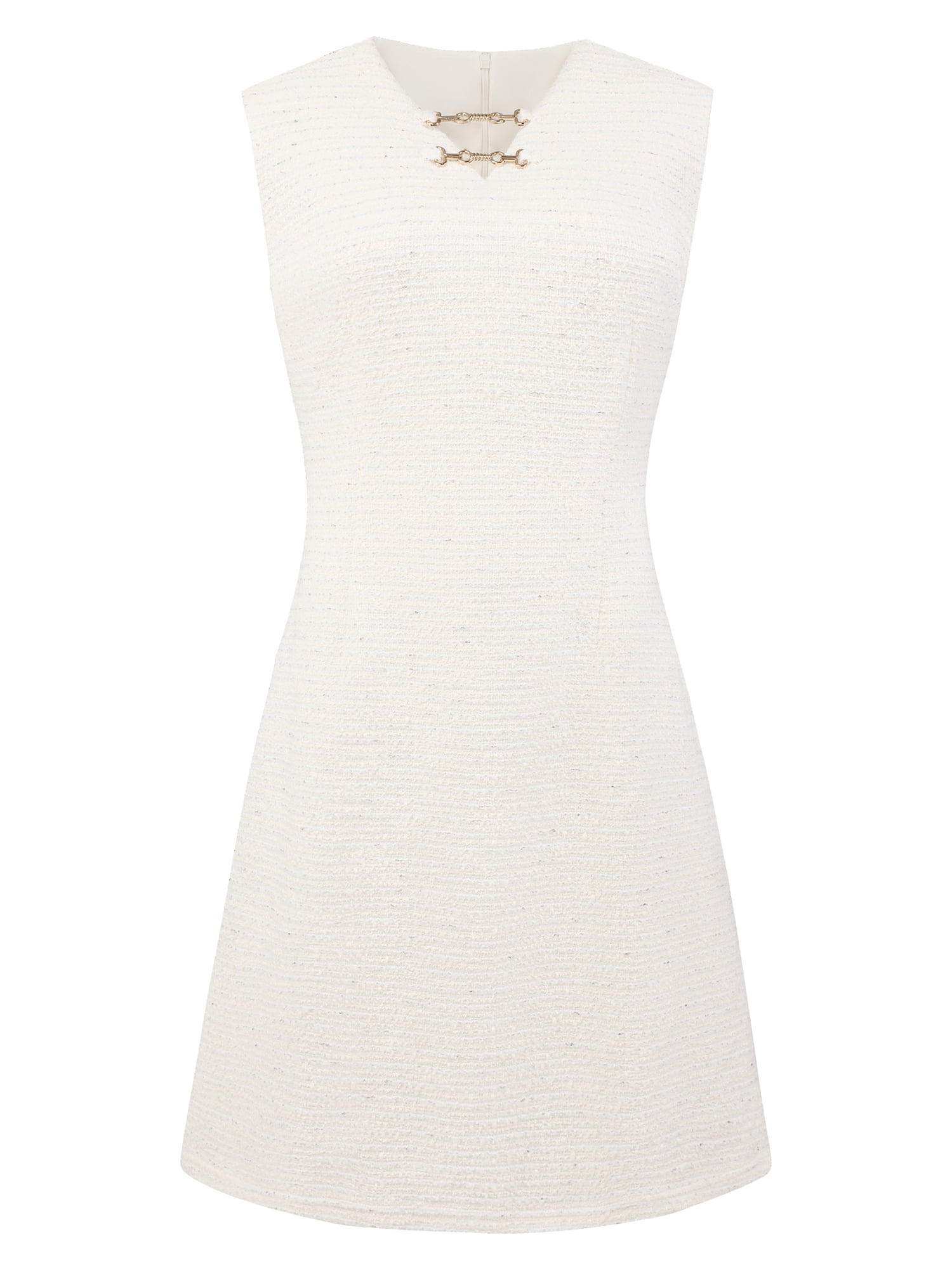 DARING DIVA Women's Sleeveless V Neck A-Line Midi Dress Perfect for Any Occasion XL Beige