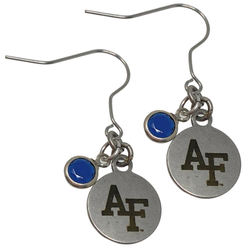 Women's Air Force Academy Falcons Earrings Dangle Silver Charmed