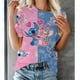 thumbnail image 4 of Camiseta de dibujos animados divertidos de Disney Stitch Camiseta de mujer con estampado de Lilo Stitch Camiseta estilo hip hop Ropa de mujer, 4 of 5
