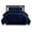 Navy, variant on -Decorative Pinch Pleat King 4PC Comforter Set, Teal