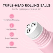 2-in-1 Sakura Eye Serum and Eye Roller, Eye Massager Roller Lifting, Eye Cream for Nourishing Relieve Eye Bags, Dark Circles, and Puffiness, Fine Lines, Under Eye Treatment Cream