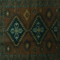 thumbnail image 1 of Ahgly Company Indoor Square Persian Turquoise Blue Traditional Area Rugs, 7' Square, 1 of 4