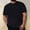 Black, variant on Men's Plus Size EverSoft Short Sleeve Crew Solid ColorT-Shirt，Sizes 2XL-7XL
