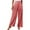 Watermelon Red, variant on Huowey Pants for Women Solid Color Stretchy Silk Soft Comfortable Straight Leg Wide Leg Long Palazzo Fashion Casual Pants