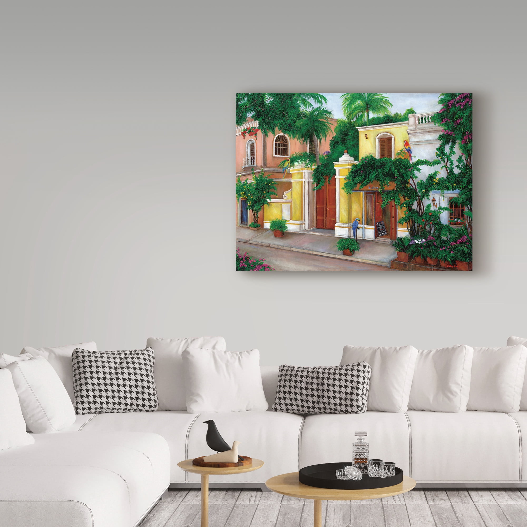 Trademark Fine Art 'Hacienda Parrots' Canvas Art by Betty Lou