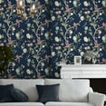 thumbnail image 2 of Laura Ashley Summer Palace Midnight Blue Wallpaper, 2 of 4
