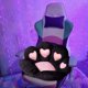 thumbnail image 2 of Cojín de pata de gato kawaii para silla, 69,8 x 59,9 cm, bonito cojín de corazón, cómodo y decorativo para sofá de oficina o gaming, color negro., 2 of 5