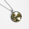 thumbnail image 4 of Hedgehog Glass Design Circular Pendant Necklace - Elegant Womens Necklaces, 4 of 5
