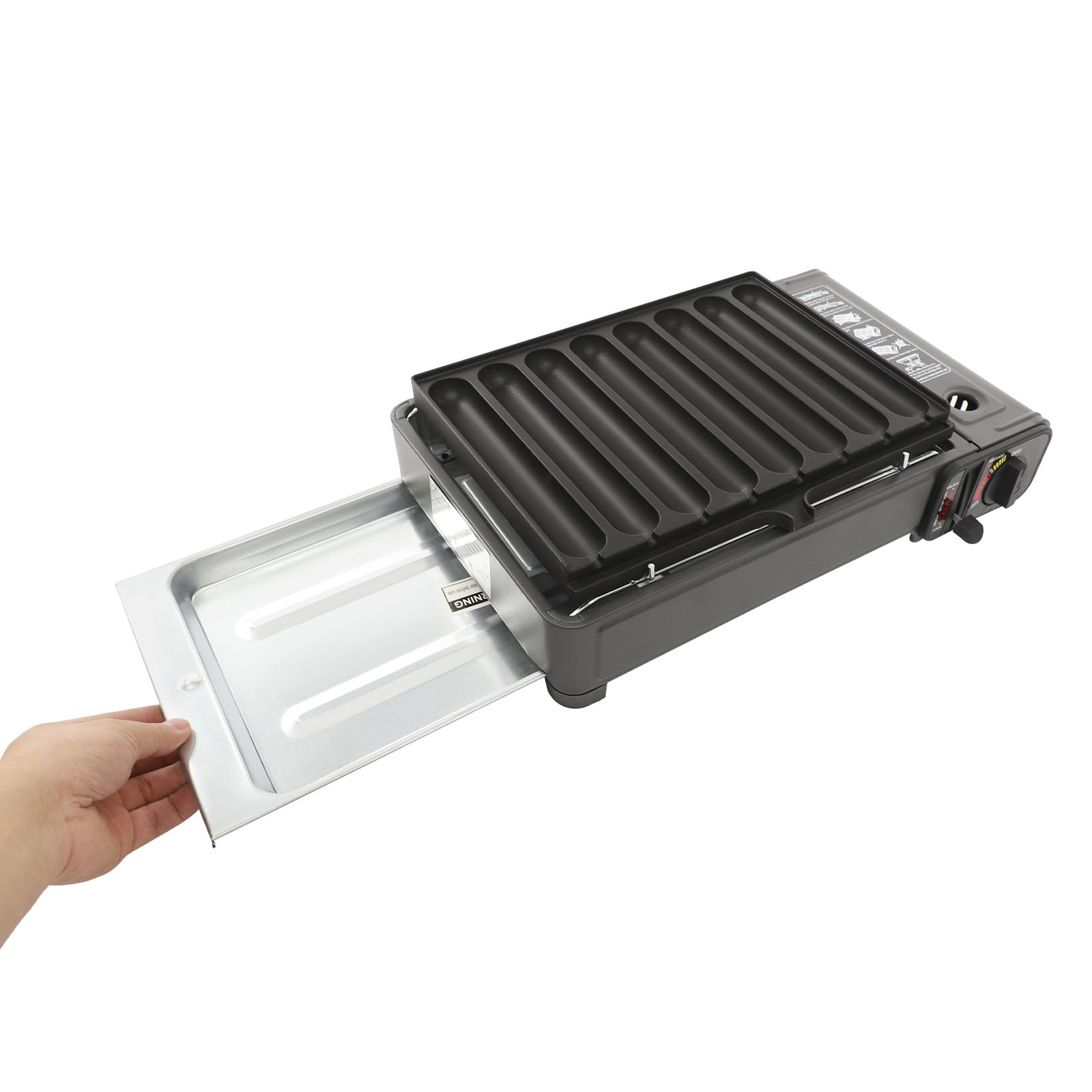 2.2KW Butane Stove Portable Camping Gas Stove Gas Grill Stove Outdoor Cooking Black