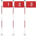 thumbnail image 1 of Bandera de golf Dittoven de 6 pies con 3 hoyos de golf y recogepelotas, 1 of 7