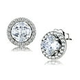 thumbnail image 1 of Boucles d'Oreilles en Acier Inoxydable avec AAA Grade CZ in Clear, 1 of 1