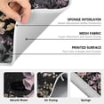 thumbnail image 6 of Yayeee Dish Drying Mat for Kitchen Counter 18" x 24" Microfiber Super Absorbent Coffee Decorative Pad, Dark Flowers Pattern, 6 of 9