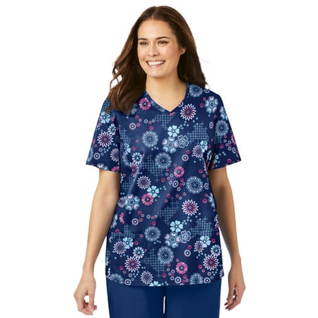 

Comfort Choice Women s Plus Size V-Neck Scrub Top