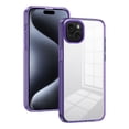 thumbnail image 2 of for iPhone 15 Plus Crystal Clear Case [Anti-Yellowing] Anti-Scratch Transparent Hard Back and Flexible Edge [Military Grade Drop Protection] Shockproof Phone Cover for iPhone 15 Plus, Darkpurple, 2 of 8
