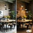 thumbnail image 2 of Modern Sputnik Pendant Light Fixture Matte Black Industrial Chandelier 4 Lights Farmhouse Pendant Lighting with Cone Metal Shade Hanging Chandelier for Bedroom Living Room Dining Room Bar, 2 of 11