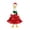Red, variant on Christmas Porch Goose Outfit, Porch Geese Costume | Christmas Tree Tulle Dress with Santa Hat & Scarf, Decor Clothes for Lawn Goose Statue, Farm Yard Outdoor Christmas Decor, Red
