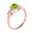 thumbnail image 5 of AoneJewelry Oval Shape Peridot and Diamond Ring In 10K Solid Rose, White & Yellow Gold, 5 of 5