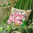 thumbnail image 5 of St Patricks Day Lucky Charms Decorative Throw Pillow Covers 18 x 18 Set of 4, Pink Shamrock Clover Leprechaun Top Hat Outdoor Pillowcase, Spring Irish Pinch Me Sofa Cushion Case Home Decor, 5 of 6