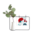 thumbnail image 1 of Contrast-Colour Gear Clock House Illustration Metal Picture Frame Cerac Vase Decor, 1 of 2
