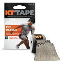 KT Tape Pro Oxygen Kinesiology Tape with Celliant Infrared Technology, Titanium, 20 Count
