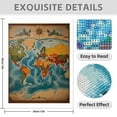 thumbnail image 3 of Diamond Art Kit for Adults, Vintage World Map Compass Oceans Diamond Painting for Adults Beginners, 5D DIY Diamond Art Painting Kits, Colorful Diamond Painting Craft for Home Decor 12x16, 3 of 7