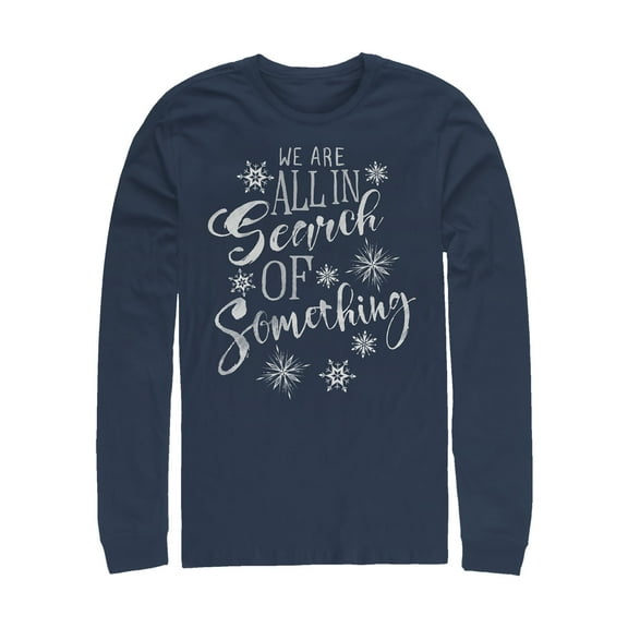 Men's Frozen 2 All Searching  Long Sleeve Shirt Navy Blue 2X Large