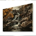 thumbnail image 2 of Designart "Ephemeral Beauty of the Waterfall Cascade III" Landscapes Print on Natural Pine Wood, 2 of 5