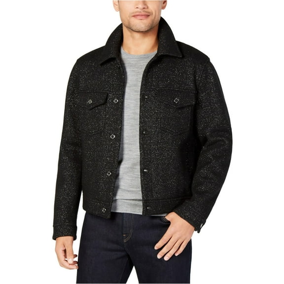 Michael Kors Mens Emmetex Jacket, Black, Small (Regular)