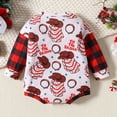 thumbnail image 4 of Esaierr Infant Girls Boy Sweatshirt Romper Jumpsuit Newborn Christmas Romper Winter Long Sleeve for 0-12M, 4 of 5