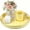 Light Yellow, variant on 13 Inch Round White Centerpiece Tray with Handles - Distressed Wood Grain Plastic Serving Platter for Coffee Table, Rustic Farmhouse Decor, Candle & Perfume Organizer