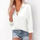 thumbnail image 3 of Blusa elegante de manga larga para mujer con cuello alto, blusas de oficina, blusas casuales, 3 of 6
